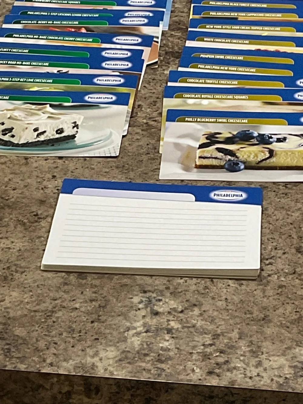 Kraft Philadelphia Recipe Card Collection & Blue Heart Napkin Holders